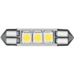 Luce siluro 3 LED BIANCO SMD targa resistenza check luci 42mm