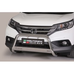 Bullbar anteriore OMOLOGATO HONDA CR-V 2012-2015 acciaio INOX mod Medium con marchio
