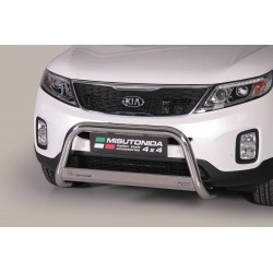 Bullbar anteriore OMOLOGATO KIA Sorento 2012-2015 acciaio INOX mod Medium con marchio