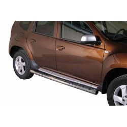 Coppia set pedane protezione sottoporta laterali TUNING SUV Dacia Duster 2010-2017 mod Grand acciaio inox anche nero opaco