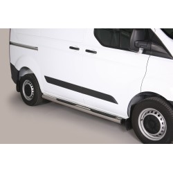 Coppia set pedane protezione sottoporta laterali TUNING SUV Ford Transit Custom L1 2013- mod Grand acciaio inox anche nero opaco