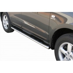Coppia set pedane protezione sottoporta laterali TUNING SUV Hyundai Santa Fe 2006-2010 mod Grand ovali acciaio inox anche nero opaco