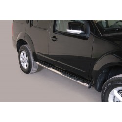 Coppia set pedane protezione sottoporta laterali TUNING SUV Nissan Pathfinder 2012- mod Grand acciaio inox anche nero opaco