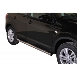 Coppia set pedane protezione sottoporta laterali TUNING SUV Nissan Qashqai 2010-2013 mod Grand acciaio inox anche nero opaco