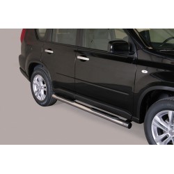 Coppia set pedane protezione sottoporta laterali TUNING SUV Nissan Xtrail X-trail 2011-2014 mod Grand acciaio inox anche nero opaco