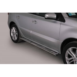 Coppia set pedane protezione sottoporta laterali TUNING SUV Renault Koleos 2008- mod Design ovale acciaio inox anche nero opaco
