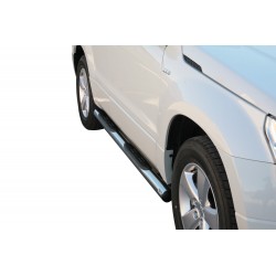 Coppia set pedane protezione sottoporta laterali TUNING SUV Suzuki Grand Vitara 2009-2012 5pt mod Grand acciaio inox anche nero opaco