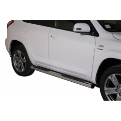 Coppia set pedane protezione sottoporta laterali TUNING SUV Toyota Rav4 2010-2012 mod Grand acciaio inox anche nero opaco