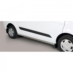 Coppia set protezioni sottoporta laterali TUNING Ford Transit Tourneo Custom L2 2013-  e 2018- acciaio inox anche nero opaco