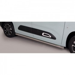 Coppia set protezioni sottoporta laterali TUNING SUV Citroen Berlingo 2018- passo corto 278cm diam 63mm acciaio inox anche nero opaco