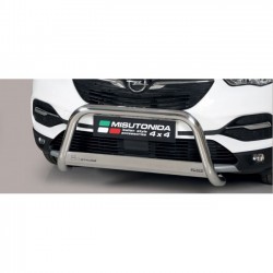 Bullbar anteriore OMOLOGATO SUV Opel Grandland X 2018- diam 63mm mod Medium acciaio inox anche nero opaco