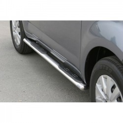 Coppia set pedane protezione sottoporta laterali TUNING SUV Daihatsu Terios CX SX 2006-2009 mod Grand ovali acciaio inox anche nero opaco