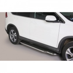 Coppia set pedane protezione sottoporta laterali TUNING SUV Honda CR-V 2012-2015 lunga acciaio inox anche nero opaco