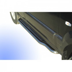 Coppia set pedane protezione sottoporta laterali TUNING SUV Kia Sorento 2002-2006 lunga acciaio inox anche nero opaco