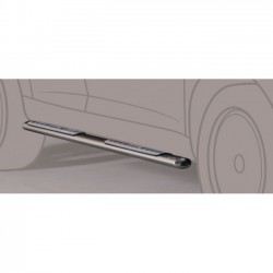 Coppia set pedane protezione sottoporta laterali TUNING SUV Kia Sorento 2006-2009 mod Design ovale acciaio inox anche nero opaco