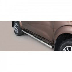 Coppia set pedane protezione sottoporta laterali TUNING SUV Nissan NP300 Navara 2016- DoubleCab doppia cabina mod Grand acciaio inox anche nero opaco
