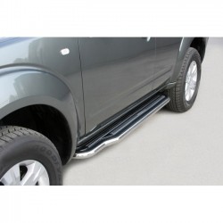 Coppia set pedane protezione sottoporta laterali TUNING SUV Nissan Pathfinder 2005-2011 lunga acciaio inox anche nero opaco