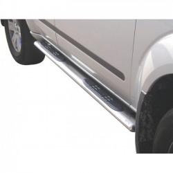 Coppia set pedane protezione sottoporta laterali TUNING SUV Nissan Pathfinder 2005-2011 mod Grand ovali acciaio inox anche nero opaco