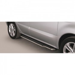Coppia set pedane protezione sottoporta laterali TUNING SUV Renault Koleos 2008- lunga acciaio inox anche nero opaco