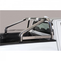 Rollbar pickup SUV Isuzu D-Max doppia cabina Double Cab 2012-2019 diam 76mm mod Maxi con logo acciaio inox anche nero opaco