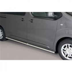 Coppia set protezioni sottoporta laterali TUNING SUV Opel Vivaro 2019- Zafira Life 2020- L3 con tappi inox saldati diam 63mm acciaio inox anche nero opaco