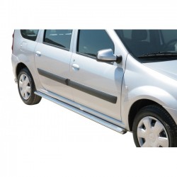 Coppia set protezioni sottoporta laterali TUNING SUV Dacia Logan MCV 2009-2015 diam 63mm acciaio inox anche nero opaco