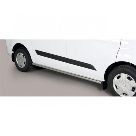 Coppia set protezioni sottoporta laterali TUNING SUV Ford Transit Custom L1 2013- diam 63mm acciaio inox anche nero opaco