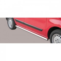 Coppia set protezioni sottoporta laterali TUNING SUV Peugeot Bipper 2008- con tappi inox diam 63mm acciaio inox anche nero opaco