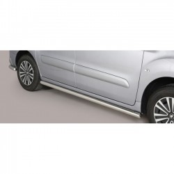 Coppia set protezioni sottoporta laterali TUNING SUV Peugeot Partner 2008- con tappi inox diam 63mm acciaio inox anche nero opaco